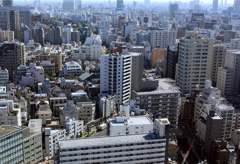 日本地図と拠点にロゴ